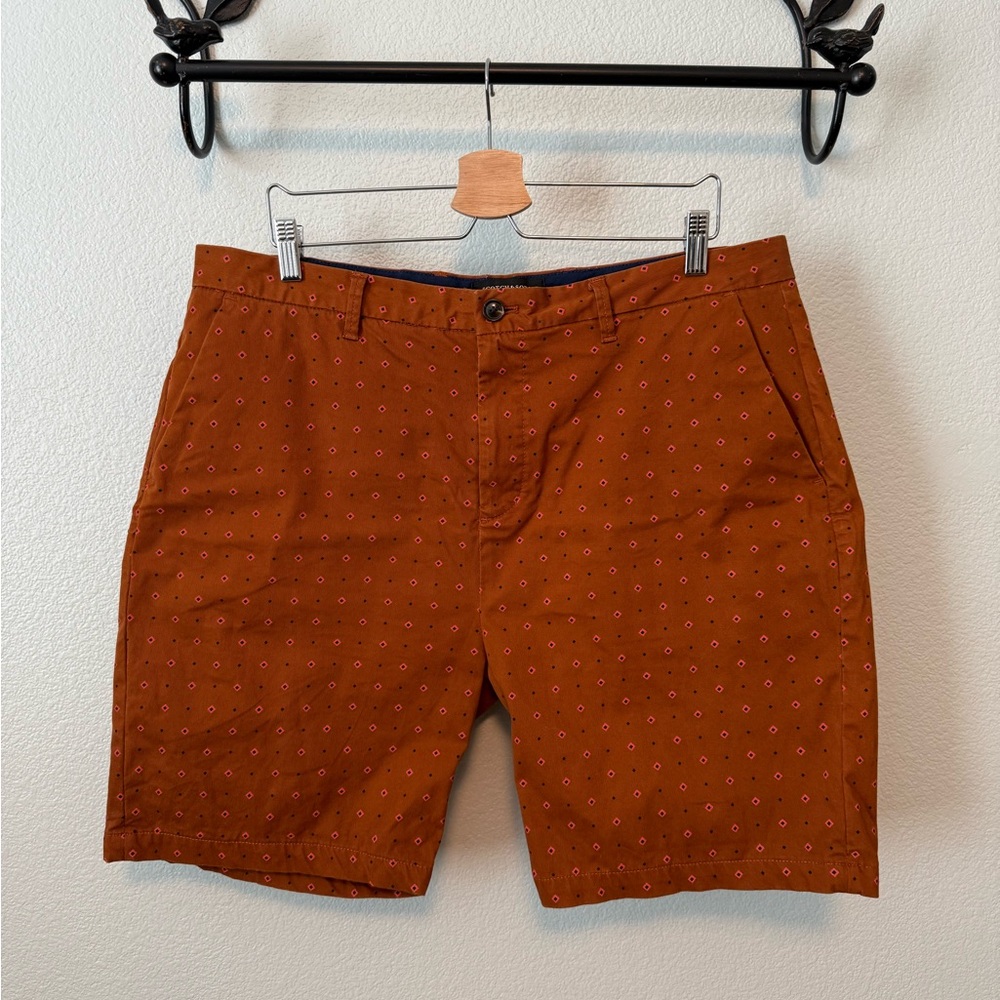 Scotch & Soda Burnt Orange Flat Front Shorts Size 36
